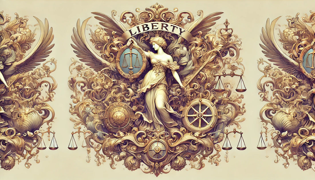 DALL·E 2024 Thought Choice Power rococo-inspired illustration representing the defense of liberty